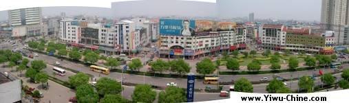 Yiwu panoramique sur la rue Binwang